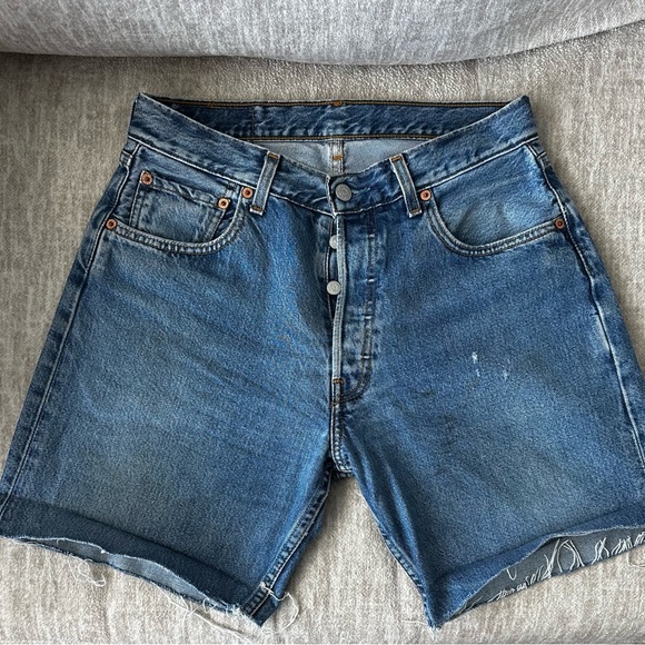 Remade Vintage Levi’s Long Denim Shorts - Picture 7 of 13